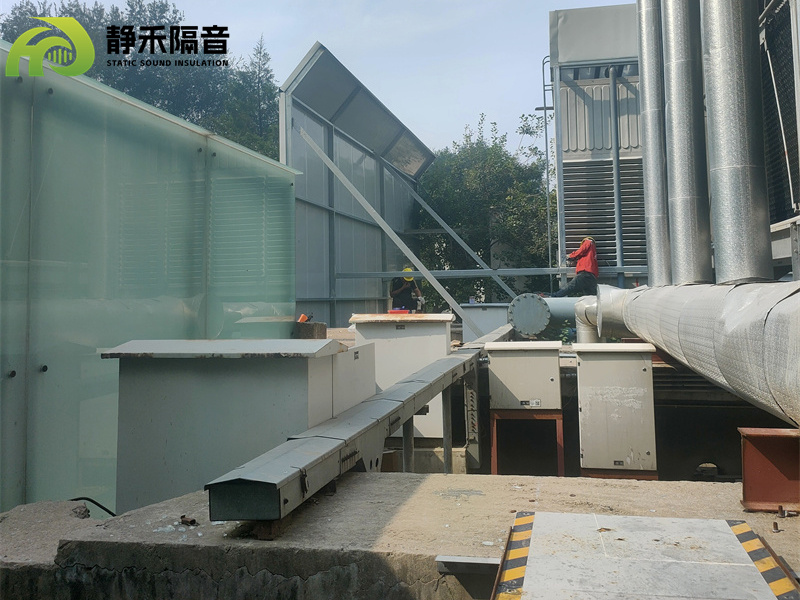 北京万科时代中心冷却塔出风消音器加隔音屏障